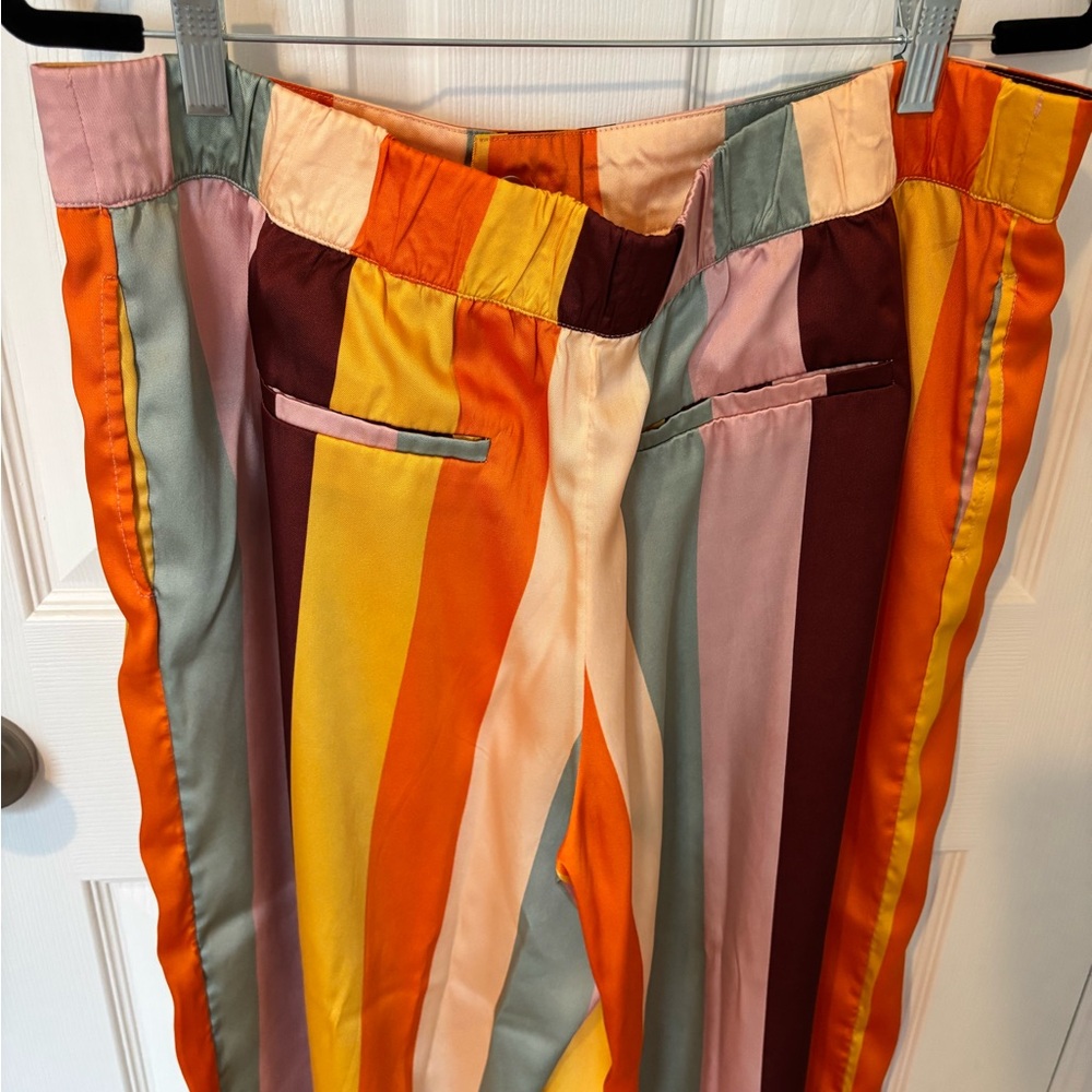 Fe Noel Striped Multicolor Women's Wide Leg Pants - Picture 5 of 5